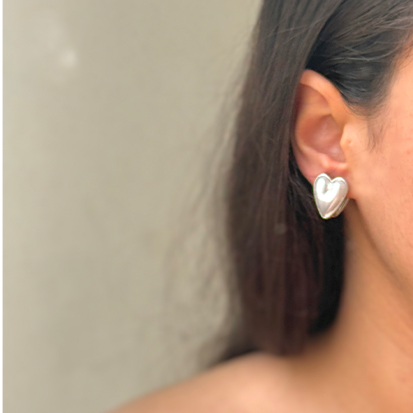 گوشواره قلب مرواریدی